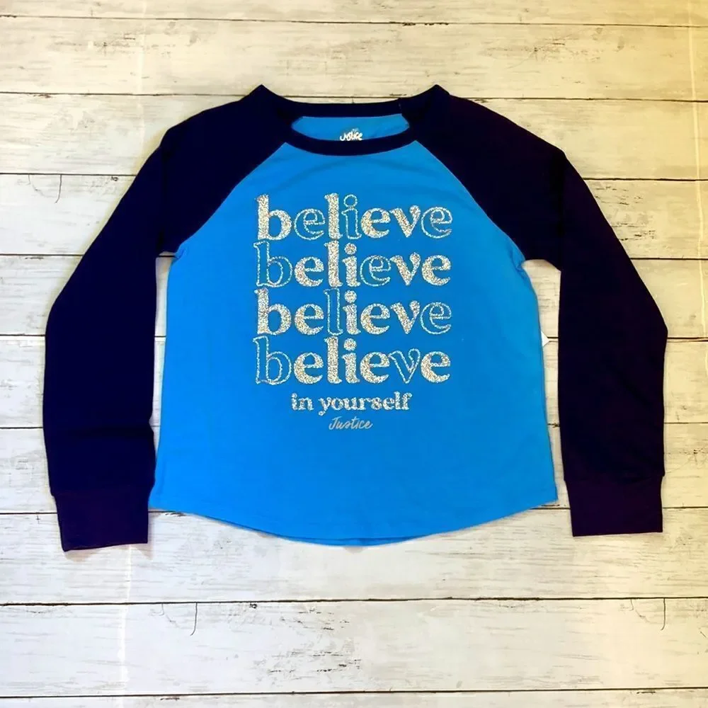 Girls Justice Long Sleeve Shirts & Leggings Tie Dye 3-Piece Size M